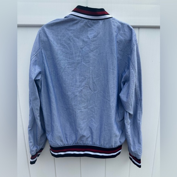 Zara Man Light Denim Bomber Jacket Size M - Picture 3 of 7